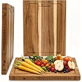 Book Shaped Solid Wood Cutting Board for Cutting Fruits and Vegetables | Warp-resistant solid wood keeps a flat surface and prevents cross contamination during fruits and vegetables cutting