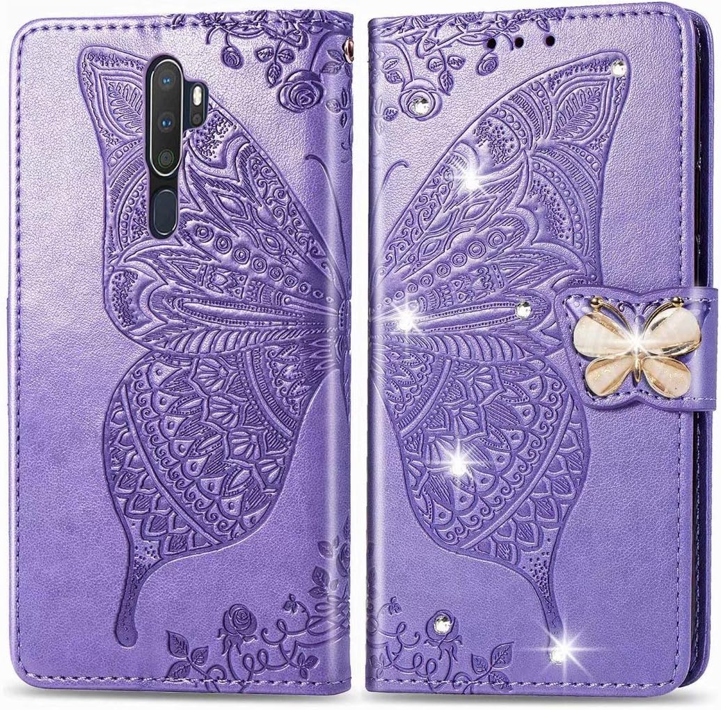 Luckyandery Oppo A5 2020 Leather case,Oppo A5 2020 Case Wallets, PU Leather Stand Card Slots Money Pocket Oppo A5 2020 Wallet Case Cover