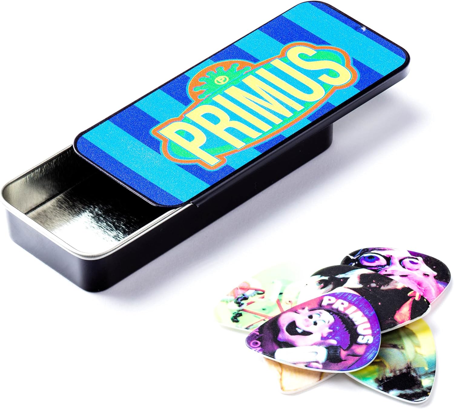 Jim Dunlop PRIPT02H Primus Heavy Pick Tin, Assorted Colors