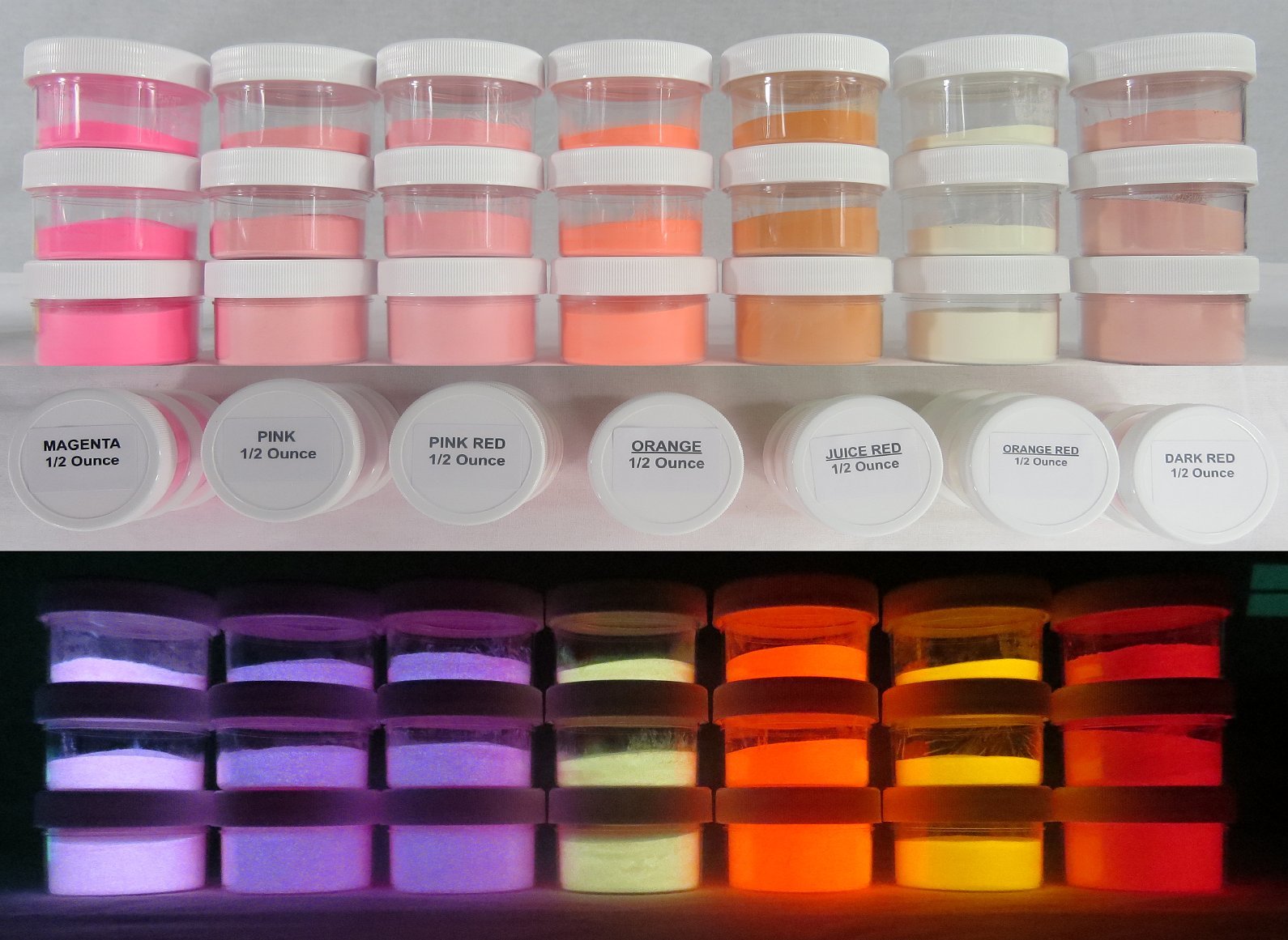 PRESTIGE GLOW IN THE DARK Pigment Powder. Longest Lasting Glow in The