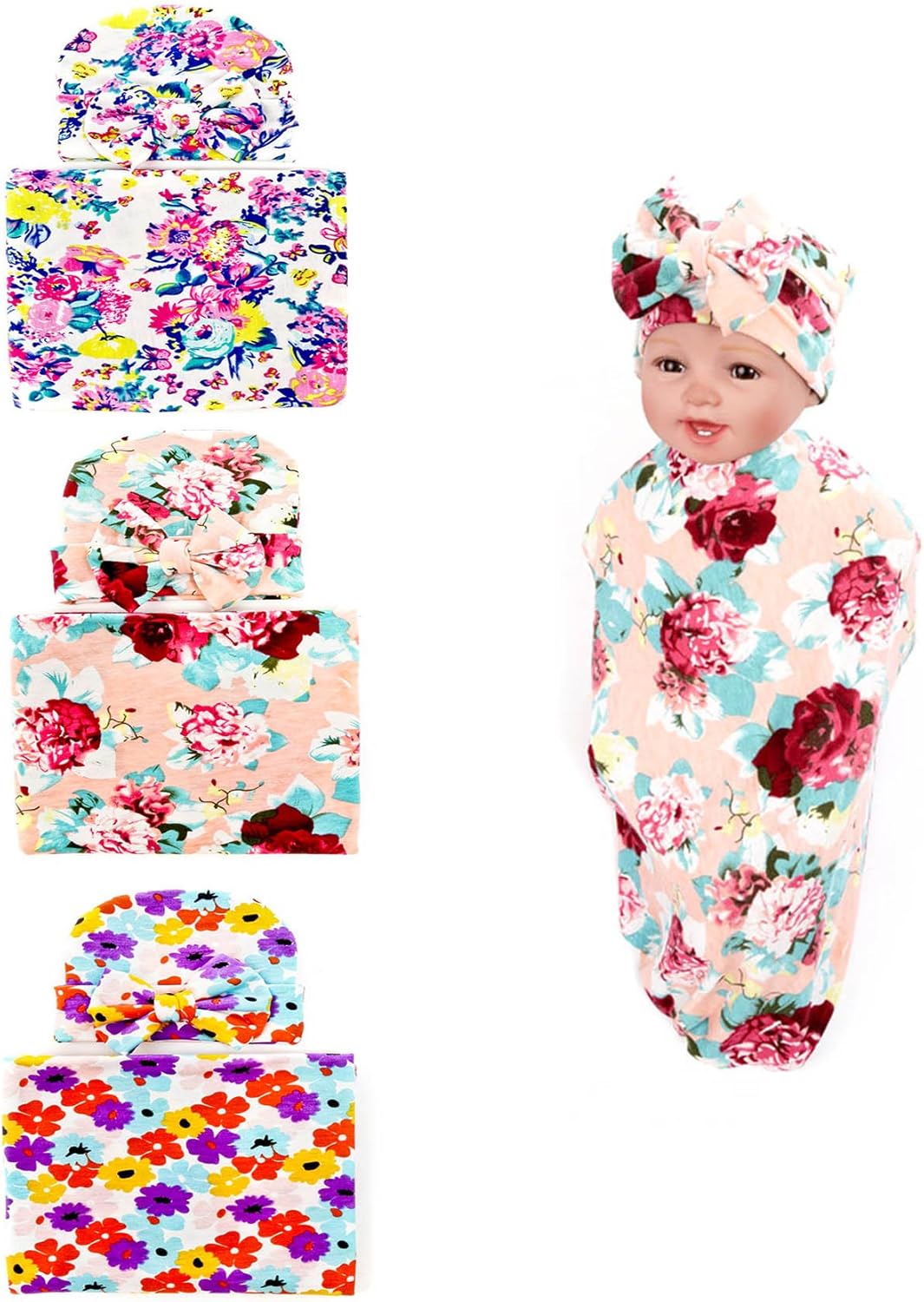 receiving blanket and hat set