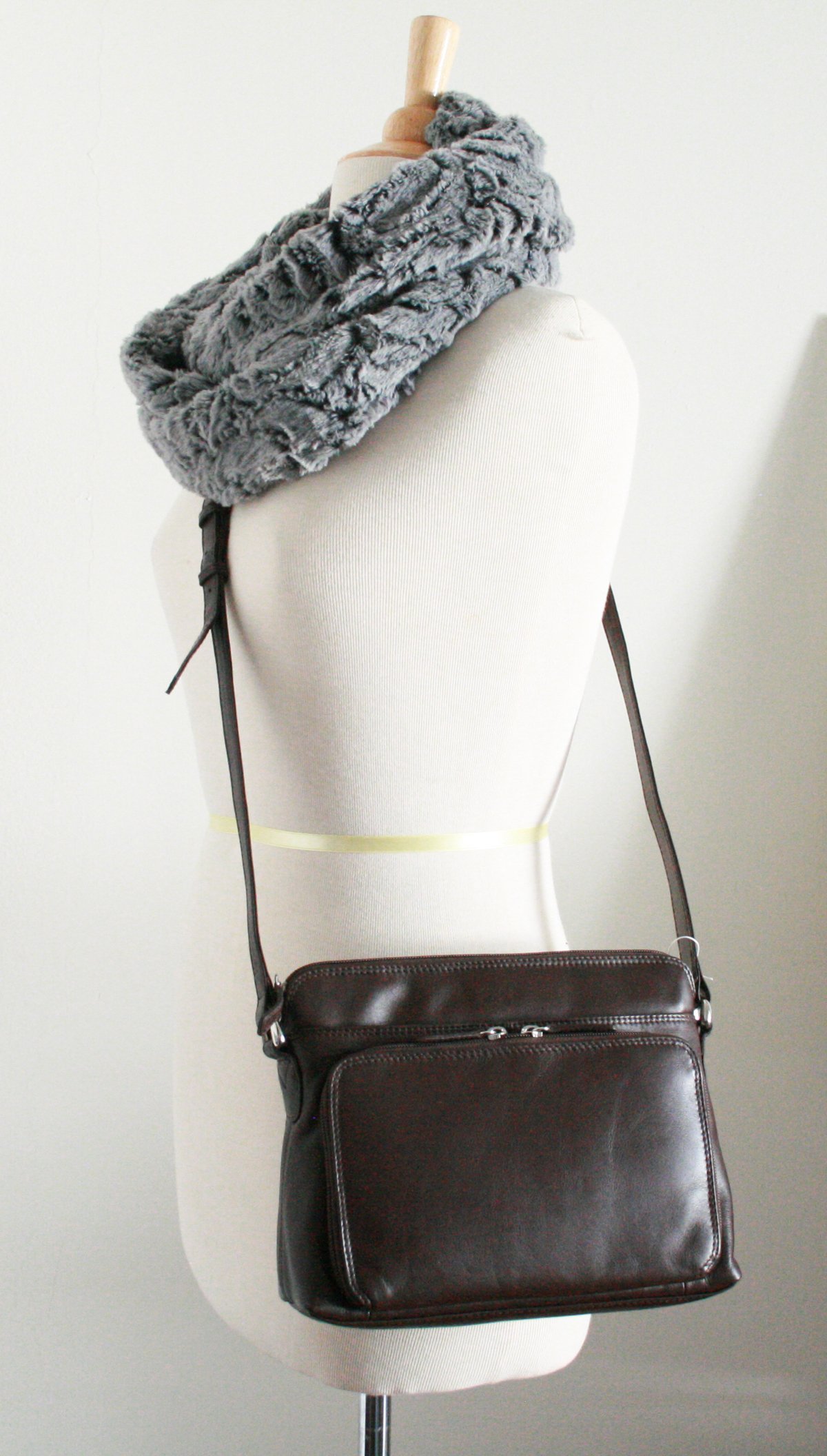 6333 Leather Shoulder Handbag with Side Organizer Buy Online in UAE