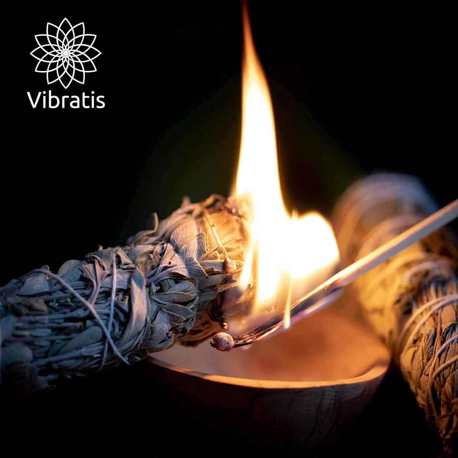 Vibratis – 5 x White Sage Burning Purification Incense Sticks – Pack of 5 - Image 3