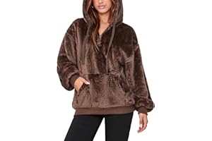 NIeyook Sherpa Fleece Hoodies for Women Fuzzy Oversized Zip up Hoodie with Pockets Casual Pullover Hooded Sweatshirt