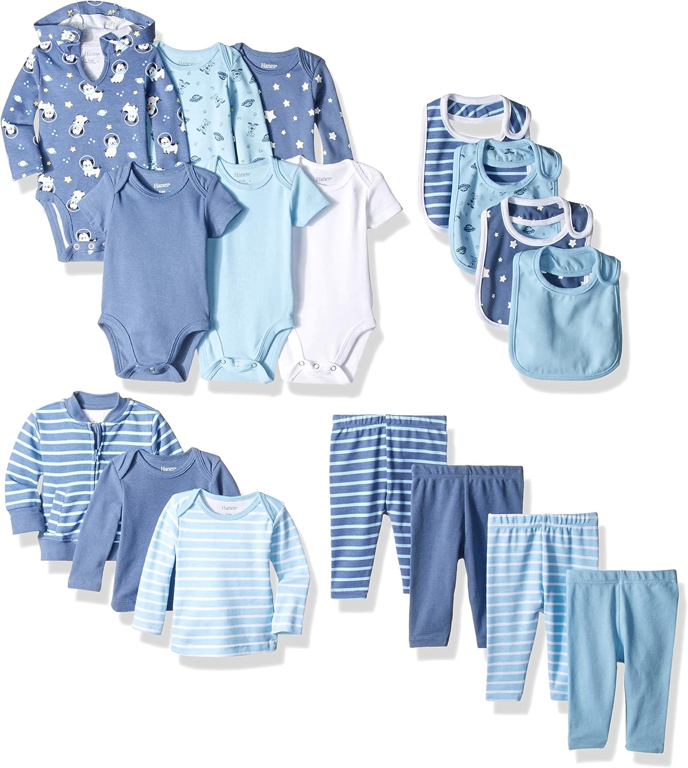 Hanes Ultimate Baby Flexy-17 Piece Cool Weather Essentials Set