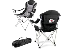 PICNIC TIME NFL Unisex-Adult NFL Reclining Camp Chair, Beach Chair for Adults, Sports Chair with Carry Bag