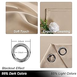 Hiasan Sliding Patio Door Blackout Curtains,1 Panel