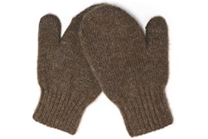 ZAYA KIDS 100% Organic Wool Mittens, Double-Layer of Natural Dye-Free Mongolian Sheep Wool, Warm Cozy, One pair
