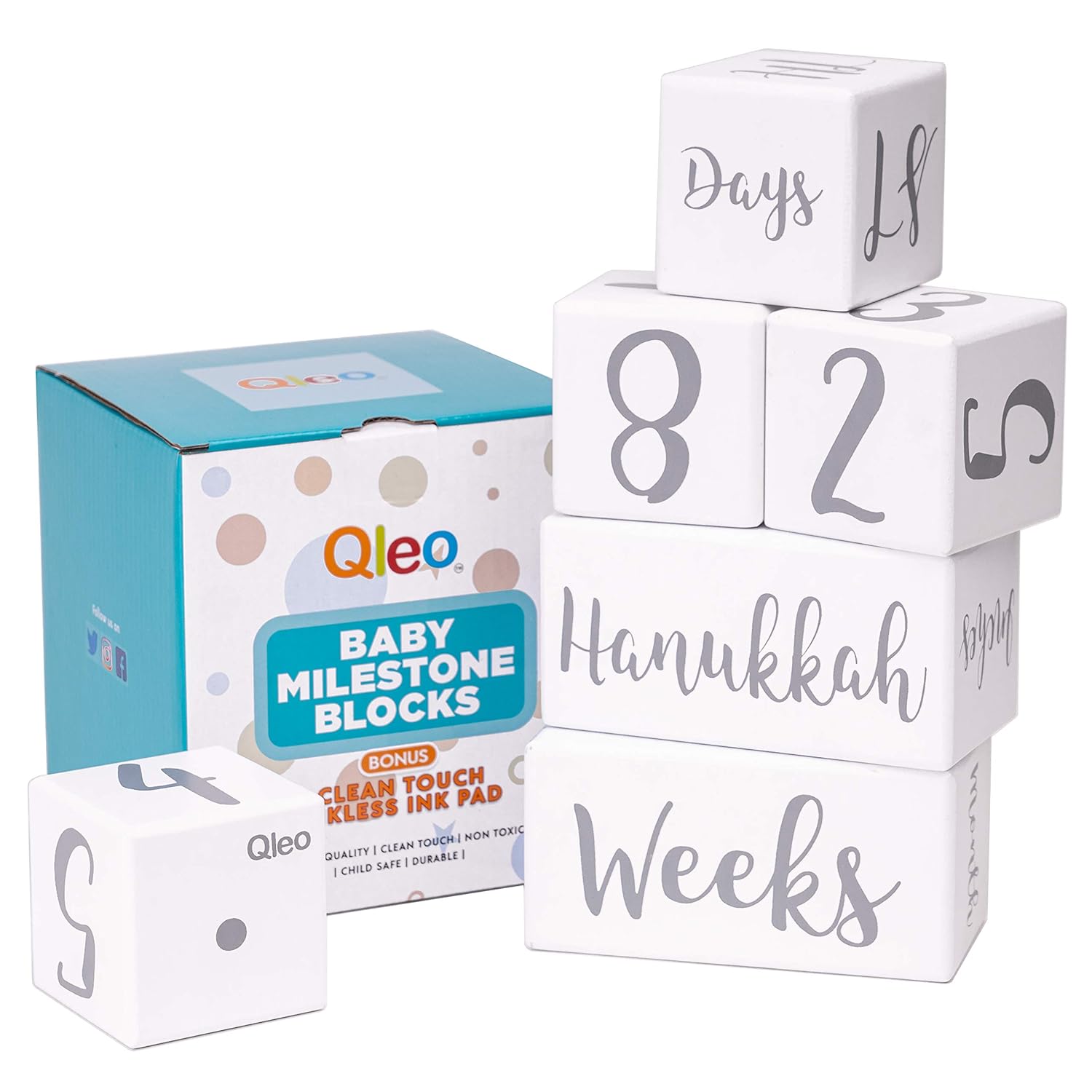 baby boy milestone blocks