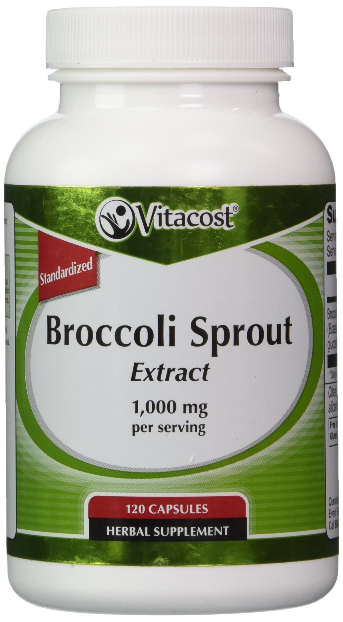 Vitacost Broccoli Sprout Extract 1,000 mg per serving 120 Capsules