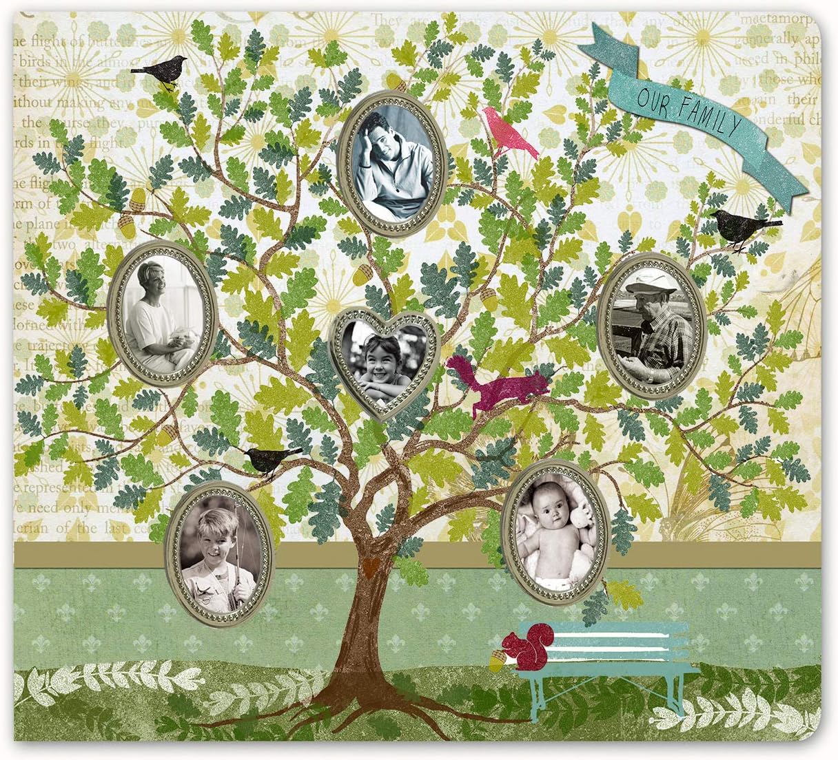 SAILINGSTORY Family Photo Album 4x6 Family Tree Photo Album with Memo Space 200 Pockets Family Tree Memory Book Family Tree Photo Book