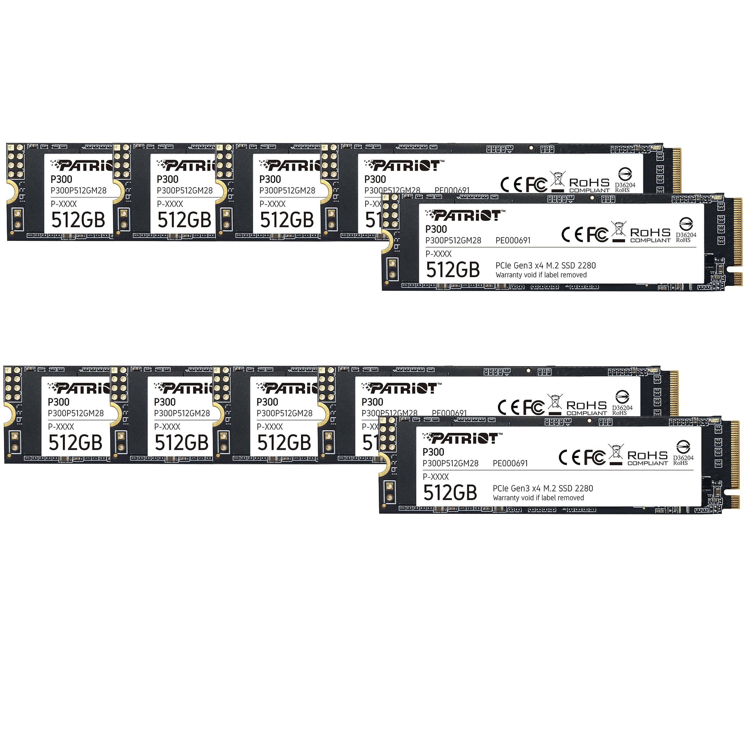 Patriot P300 512GB Internal SSD - NVMe PCIe Gen 3x4