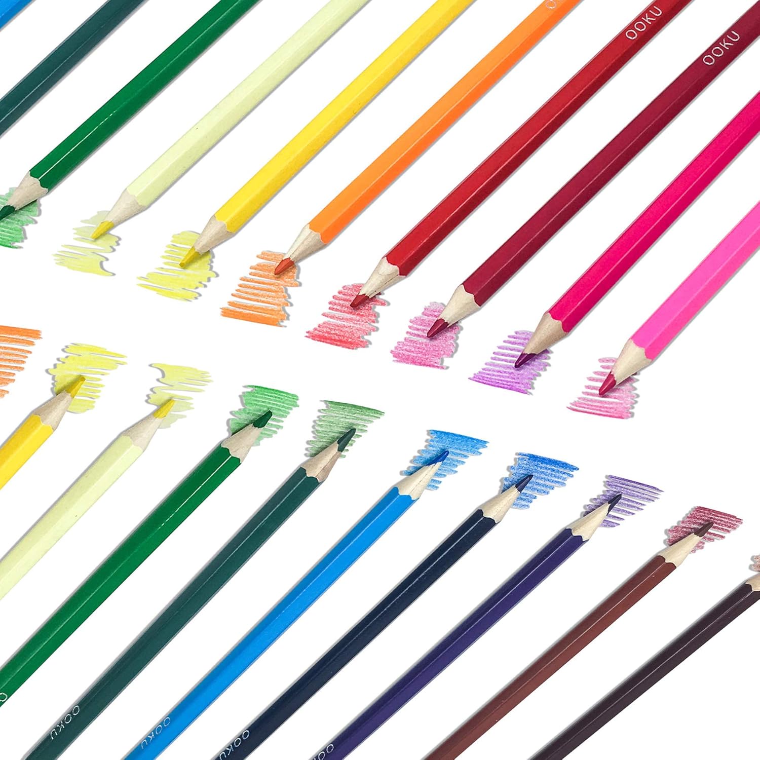 OOKU Jumbo Kids Colored Pencils 15 Pc - Chubby Jumbo Pencils for Preschoolers, Coloring Toddler Pencils for Beginners - Easy Hold Thick Colored pencils for Kids w Sharpener, Eraser, Pouch - Eleph: Office Products