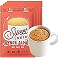 Sweet Logic Keto Dessert Mug Cake Mixes - Orange Almond - Low Sugar - Gluten-Free - Low Carb - Diabetic-Friendly Sweets - Natural Ingredients - High Protein - Delicious Keto Treats (4 Pack)