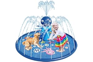Blasland Splash Pad for Kids, Octopus Sprinkler for Toddlers, 67" Inflatable Summer Water Toys, Wading Kiddie Pool, Baby Pool, Outdoor Play Mat for 2 3 4 5 6 7 8 Years Old Boys Girls