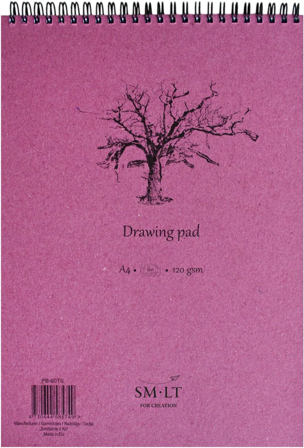 SM.LT PB-60TS Authentic line A4 Sketchpad - 120 GSM Paper - 60 Pages - White