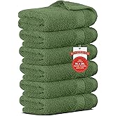RIVERSIDE 6 Pack Premium Hand Towels Set, 16x28 inches, 100% Ring Spun Cotton, 600 GSM, Soft, Quick Dry and Highly Absorbent, Towels for Bathroom, Kitchen, Gym, Spa - Sage Green