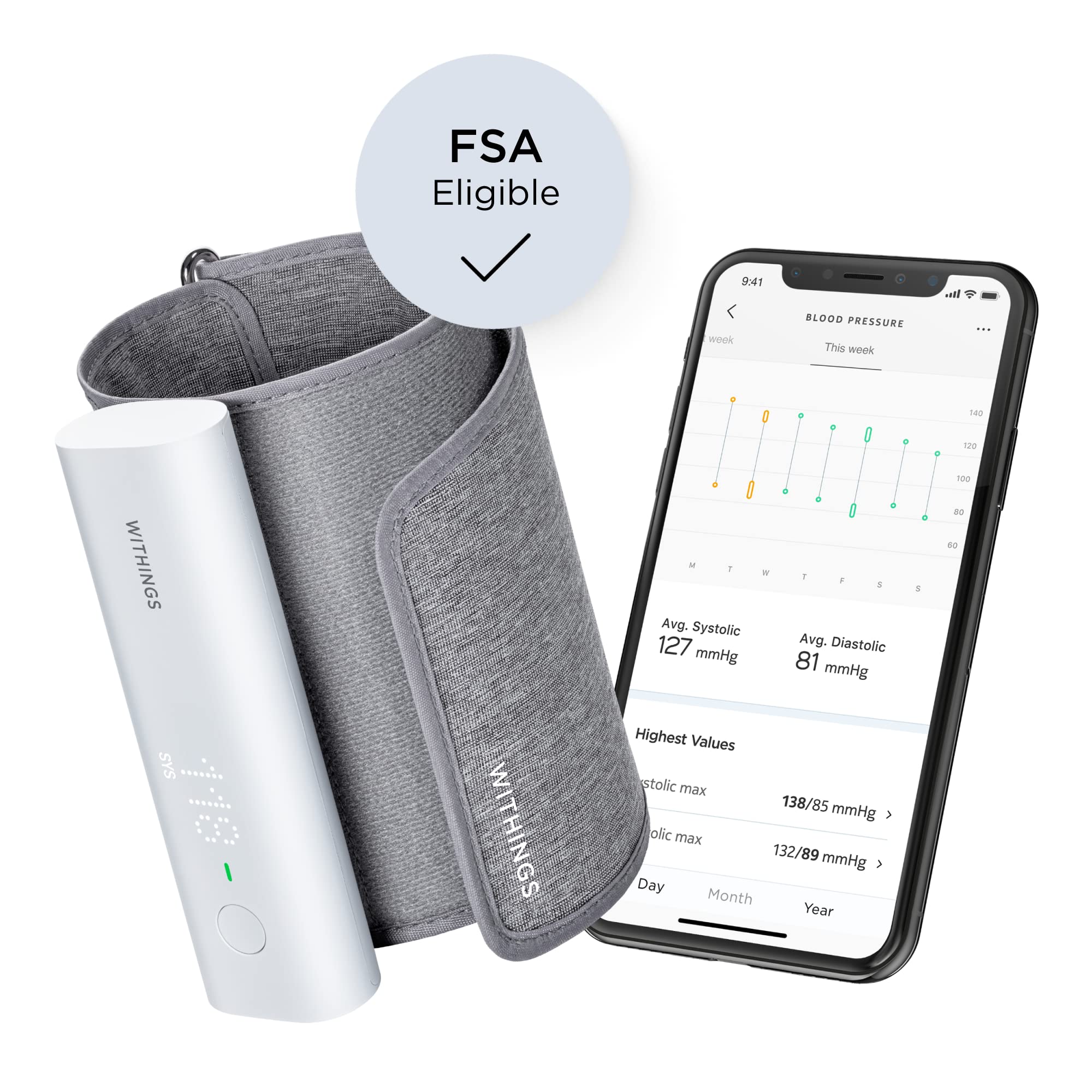 Mua Withings BPM Connect - Digital Blood Pressure Cuff & Heart Rate ...