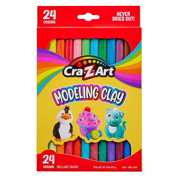 CRA-Z-ART MODELING CLAY, 17.5 OZ, 24 COUNT (10901)