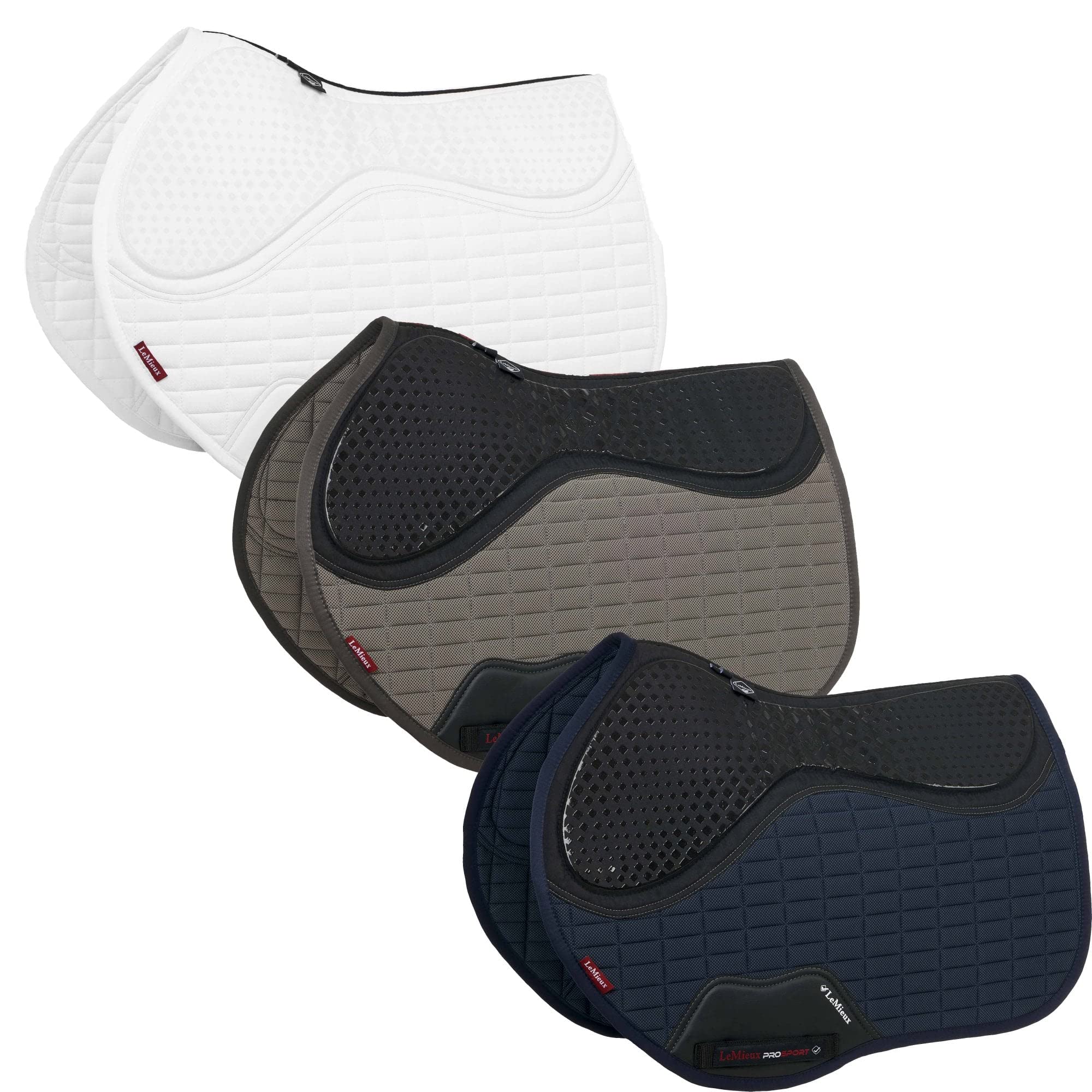 LeMieux Show Jumping Le Cool Grip Euro Saddle Pad - Saddle Pads for Horses - Equestrian Riding Equipment and Accessories - (White - One Size)