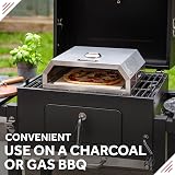 George Foreman 12in Pizza Oven for Charcoal Gas BBQs GFPO1SSPC view 4