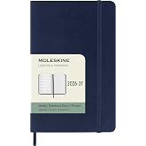 Moleskine 2026-27 18-Month Weekly Planner, Pocket, Sapphire Blue, Softcover | July 2026-December 2027 Pocket (3.5" x 5.5") 208-page weekly planner with weekly spreads, ruled notes pages, and stickers.