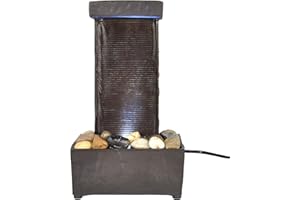 BERNINI FOUNTAINS Bernini Palermo Tabletop Water Fountain, Elegant Indoor LED-Lit Water Feature for Desk and Home Decor, 10.25" Indoor Water Fountain for Relaxation, Modern Indoor Water Fountains