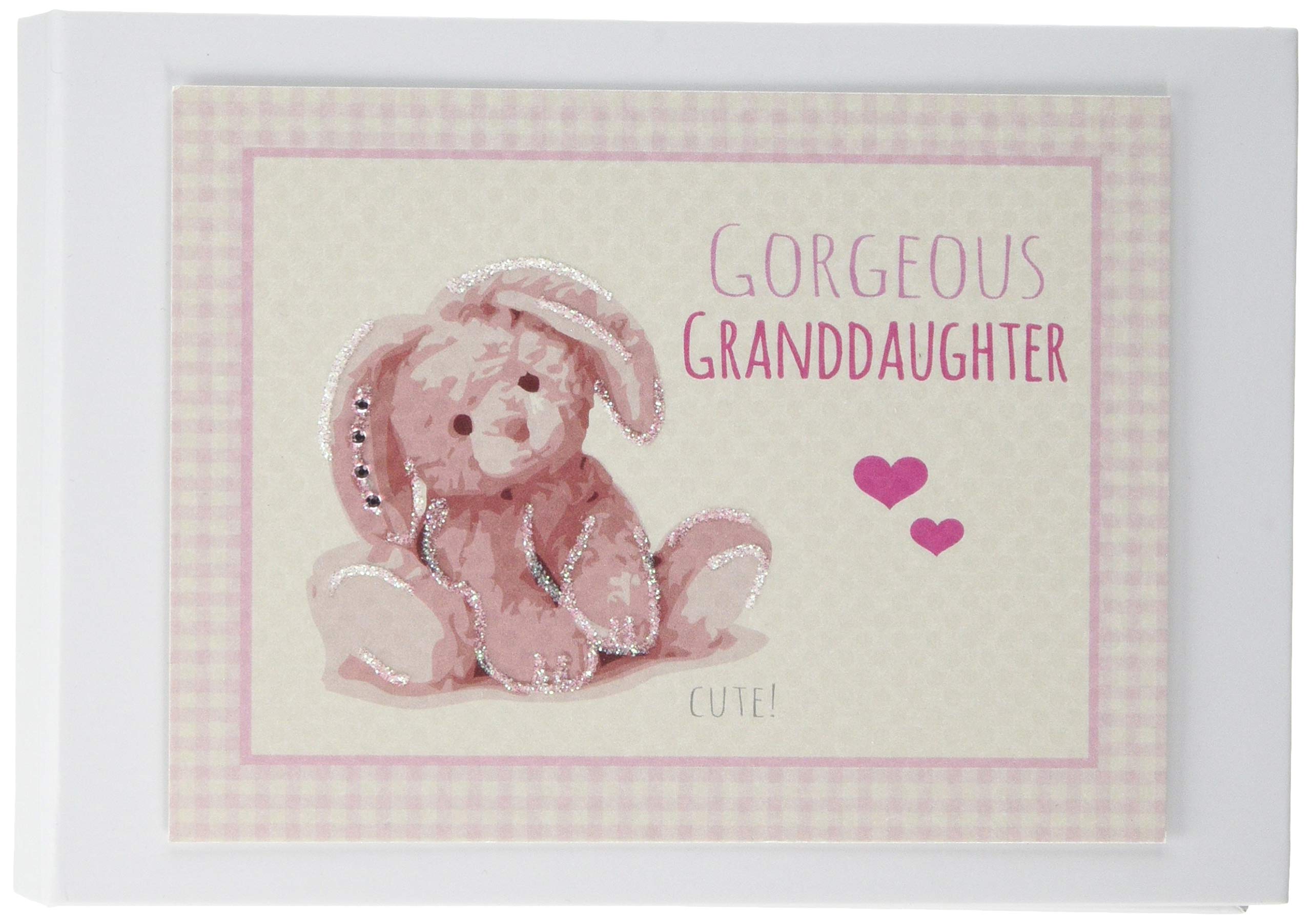 White Cotton Cards Pink 'Gorgeous Granddaughter' Photo Album (NRP17T), of