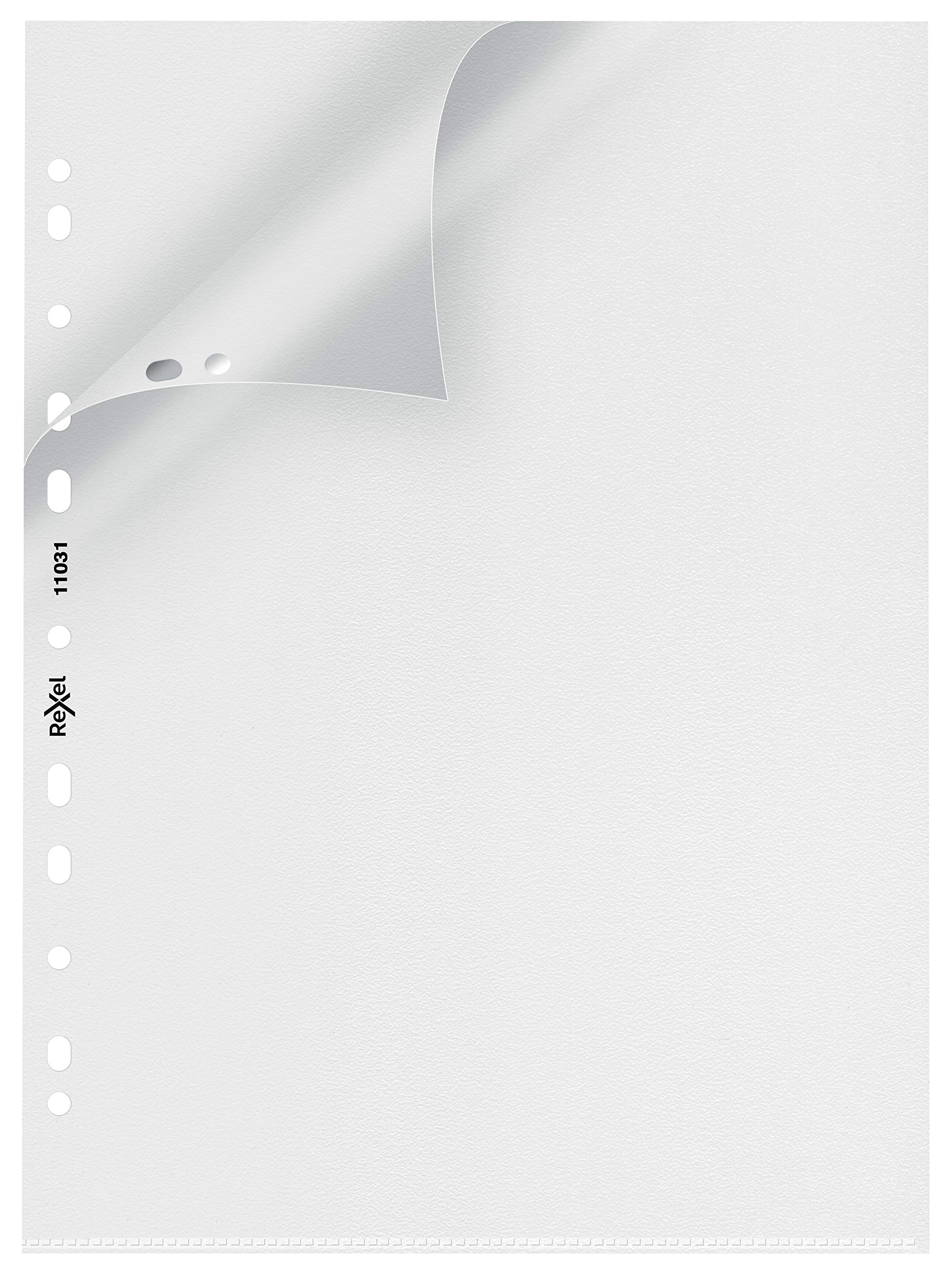 Rexel Nyrex Premium A4 Punched Pockets, Top & Left Opening, Embossed, Pack of 25, 11031
