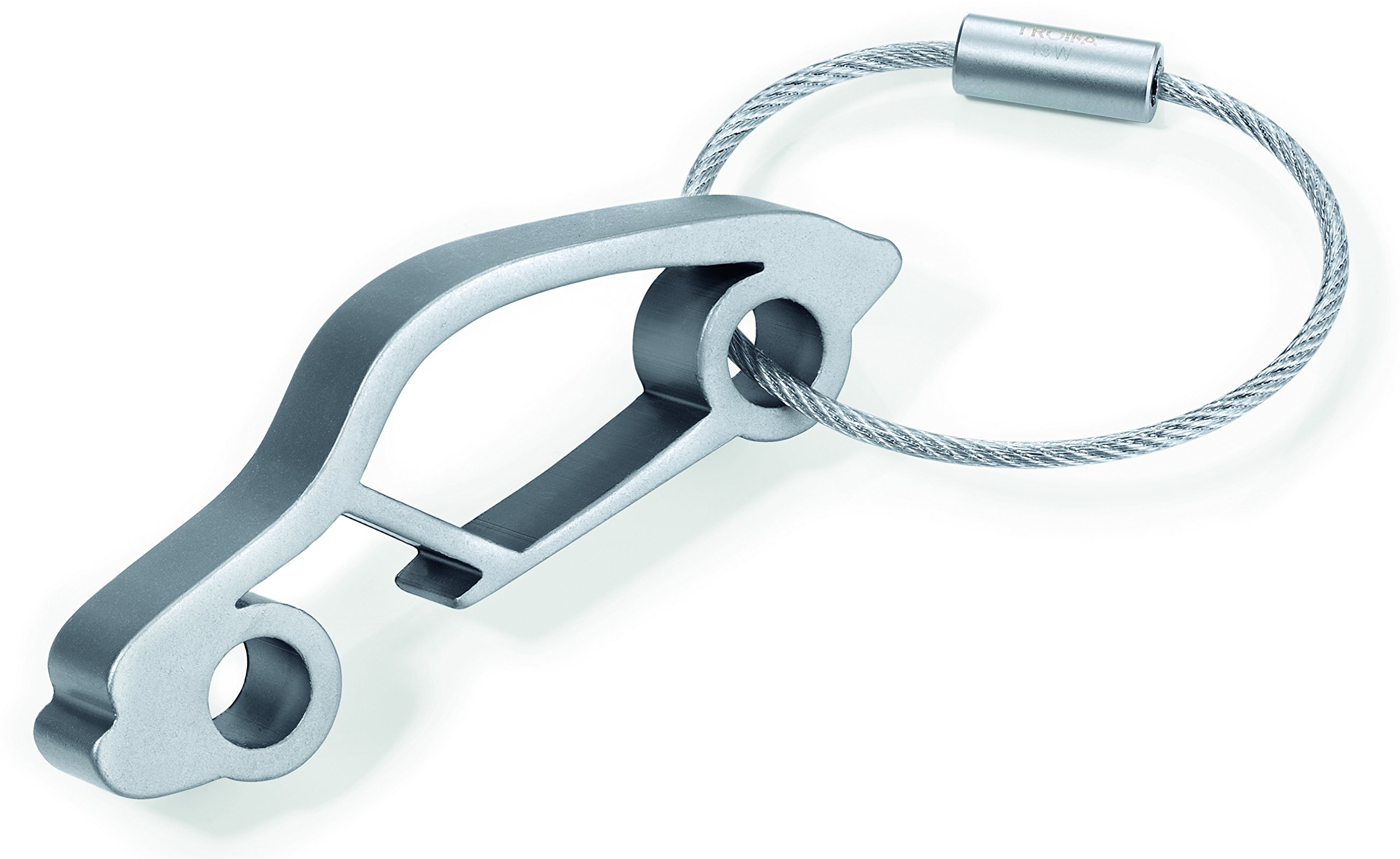 Troika Fast Bottle Opener in Sports car Design, Aluminium, Silver, 7x1x2 cm