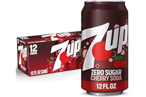 7UP Cherry Zero Sugar Soda, 12 fl oz cans, 12 pack