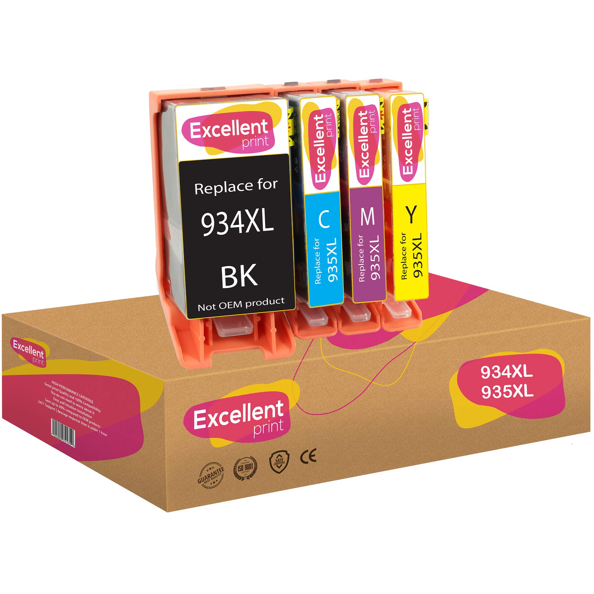 Excellent Print 934XL 935XL 934 XL 935 XL Compatible Ink Cartridges for HP Officejet 6812 6820 Officejet Pro 6230 6830