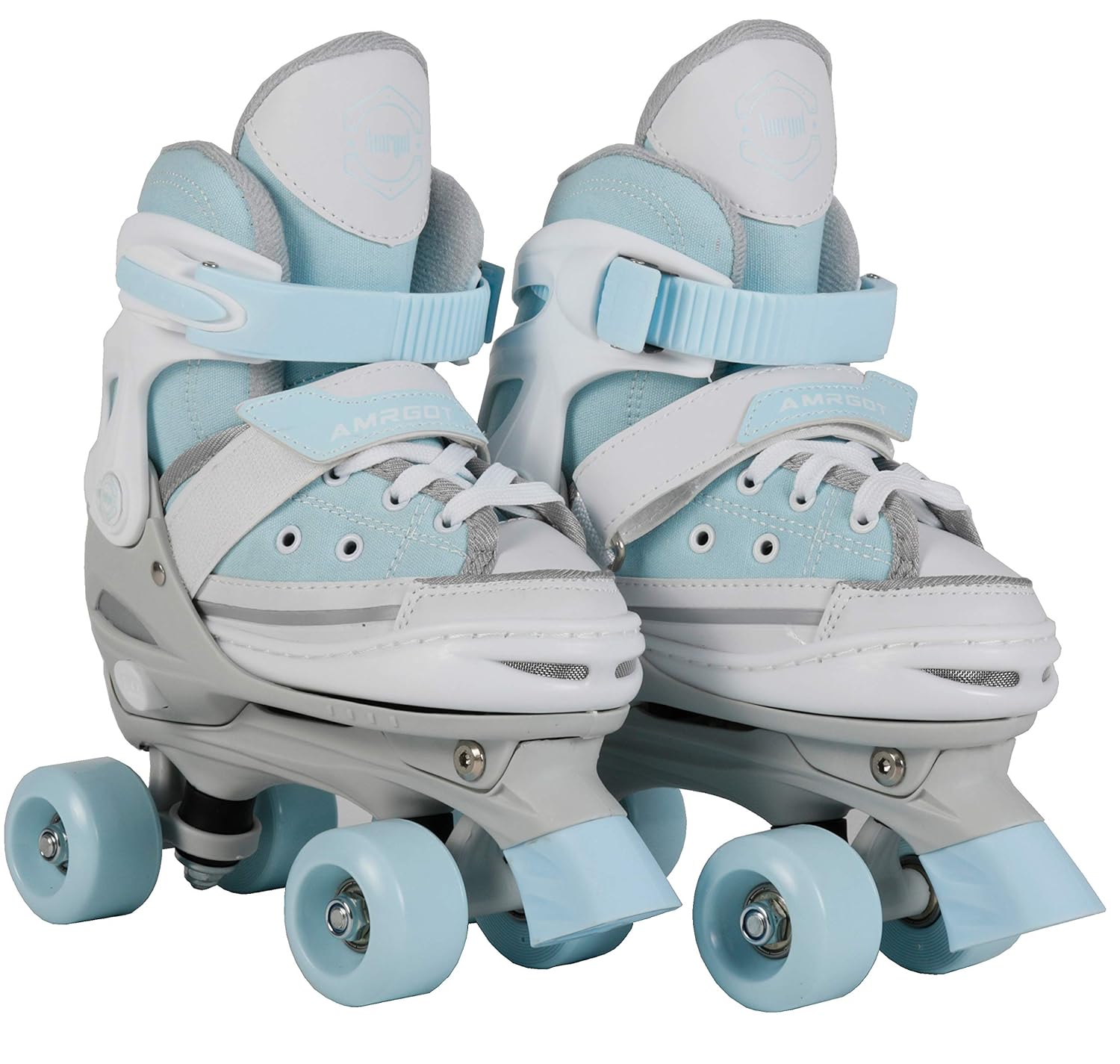 Amrgot Fun Roll Adjustable Canvas Roller Skates with Four Piles