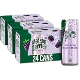 Maison Perrier Forever Blackberry Sparkling Water, 0 Calories, 24 Pack | Crafted in France with bold bubbles, refreshing blackberry flavor, no sweeteners, and 0 calories. 24 pack.