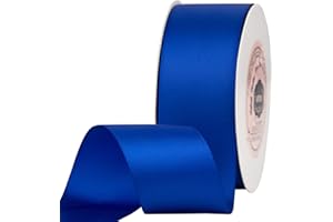 VATIN 1-1/2" Wide Double Faced Polyester Light Royal Blue Satin Ribbon Continuous Ribbon- 25 Yard, Perfect for Wedding, Gift Wrapping, Bow Making & Other Projects