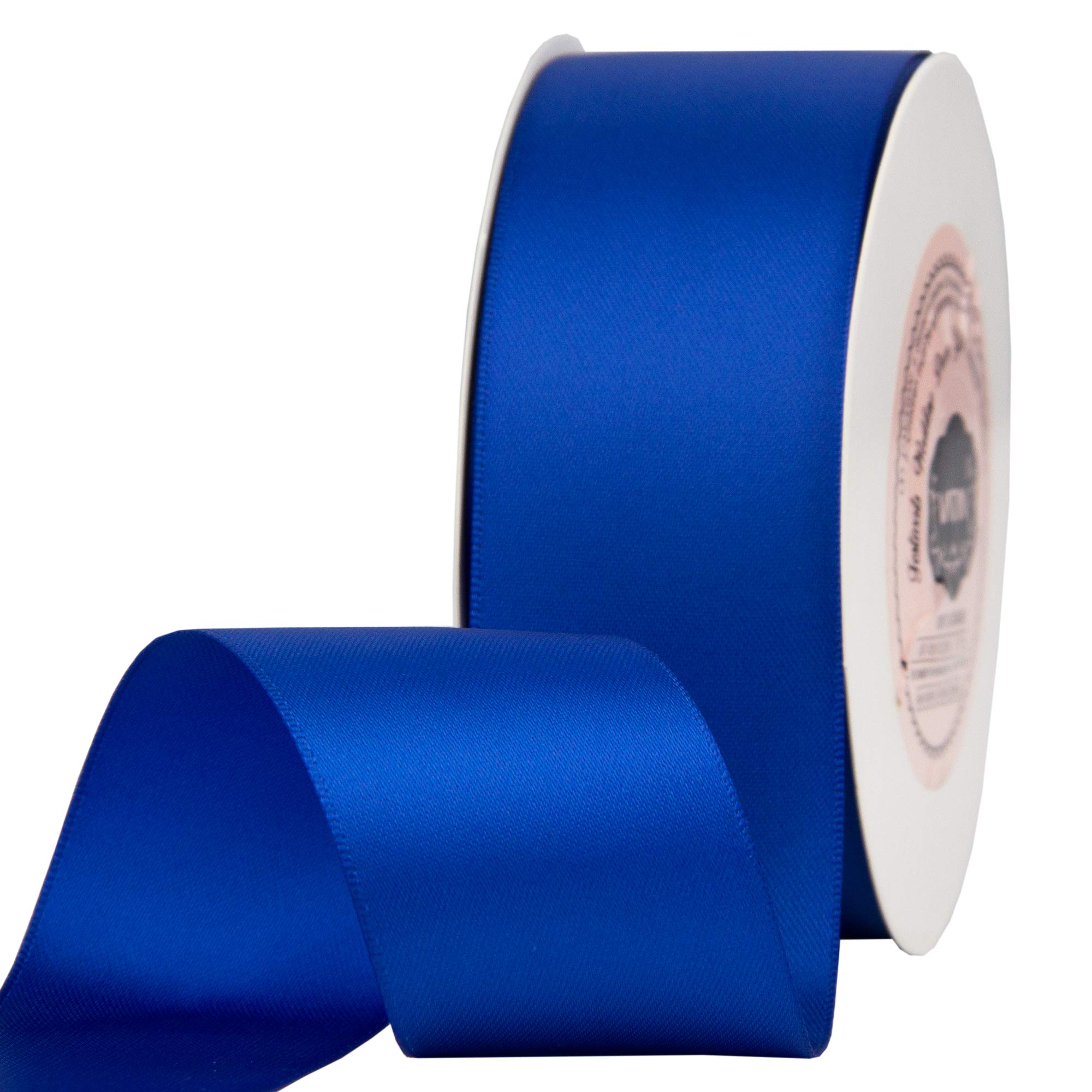 VATIN 38mm Wide Double Faced Polyester Light Royal Blue Satin Ribbon Continuous Ribbon- 23 Metre, Perfect for Wedding, Gift Wrapping, Bow Making& Other Projects
