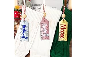 Personalized Christmas Stocking Name Tags - Custom Acrylic Stocking Tag with 3D Name - Christmas Ornaments, Holiday Decor, Gi