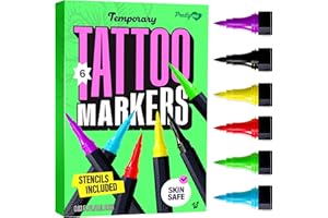 Pretty Me Temporary Tattoos Markers - Henna Body Tattoo Kit for Girls & Adults - Skin Pens for Teen Girl Gifts Trendy Stuff - 12 + Year Old - Cool Birthday Gift Ideas Teens 12 13 14 15 16 17 18 Tween