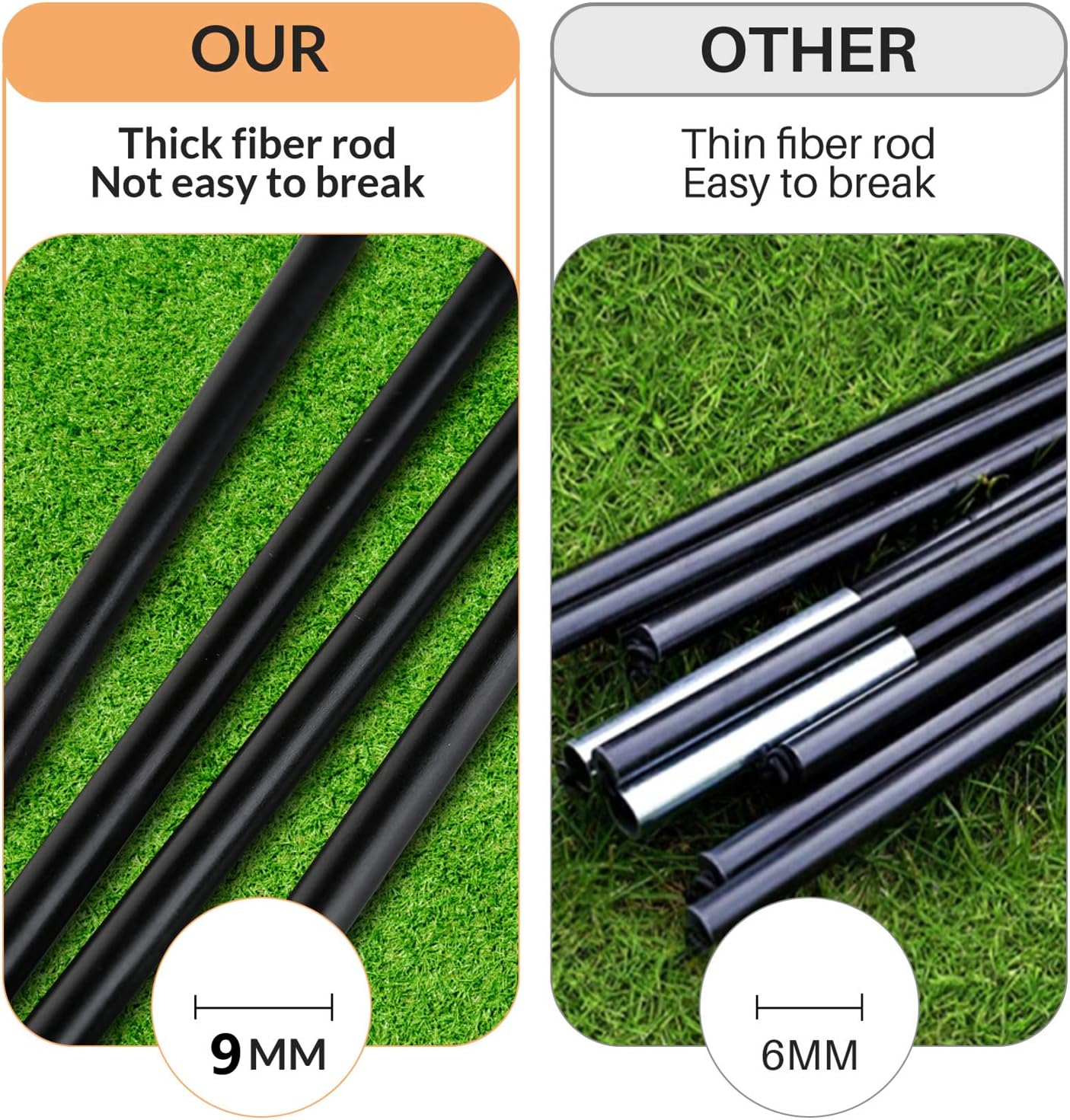 WEKEFON Soccer Goals, Set of 2 - Size 3.6'x2.7' Portable Foldable Soccer Nets for Backyard Games and Training Goals for Kids and Youth Soccer Practice with Carry Bag : Sports & Outdoors