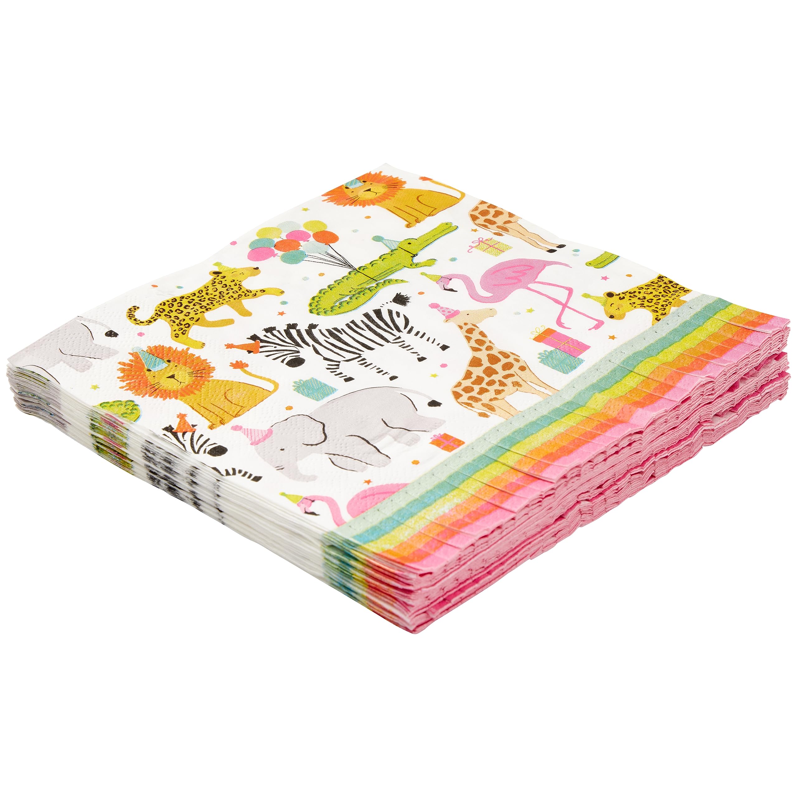 C.R. Gibson Party Animal Fringe Lunch Napkins, 20 Count (Pack of 1) (TW7-25362)