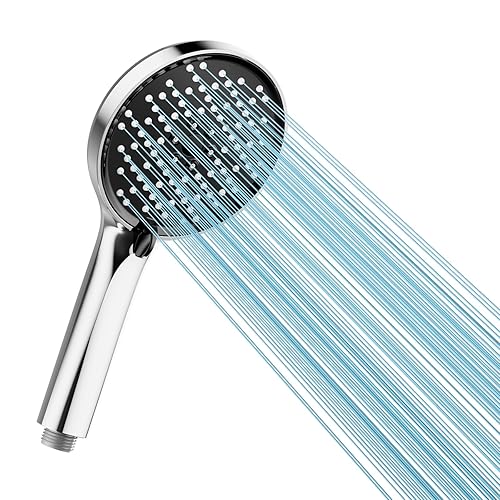 Cobbe Shower Head, High Pressure Shower Heads with 3 Modes, Water Saving Shower Heads, Large Powerful Shower Head for Low Water Pressure, Chrome/Black