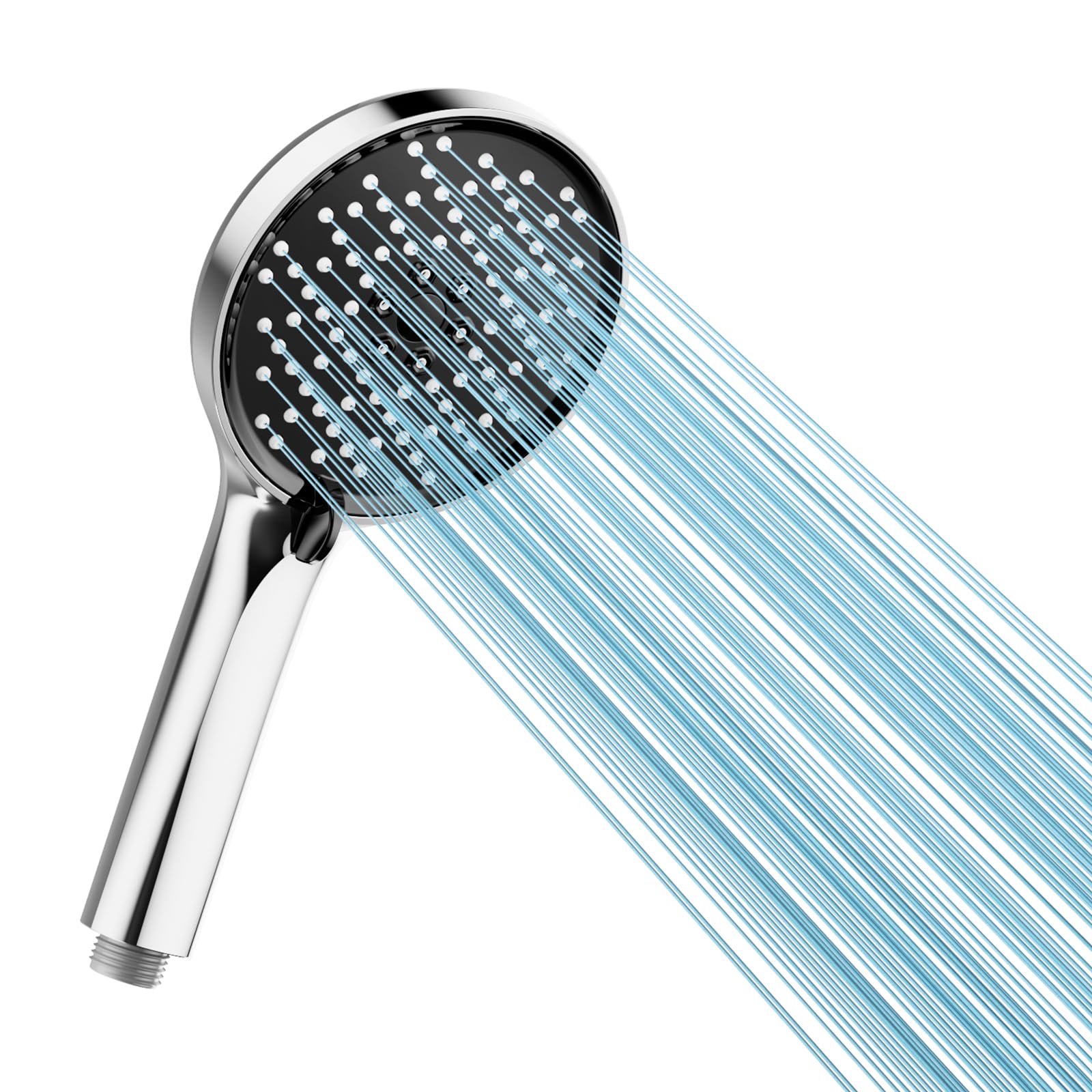 Cobbe Shower Head, High Pressure Shower Heads with 3 Modes, Water Saving Shower Heads, Large Powerful Shower Head for Low Water Pressure, Chrome/Black