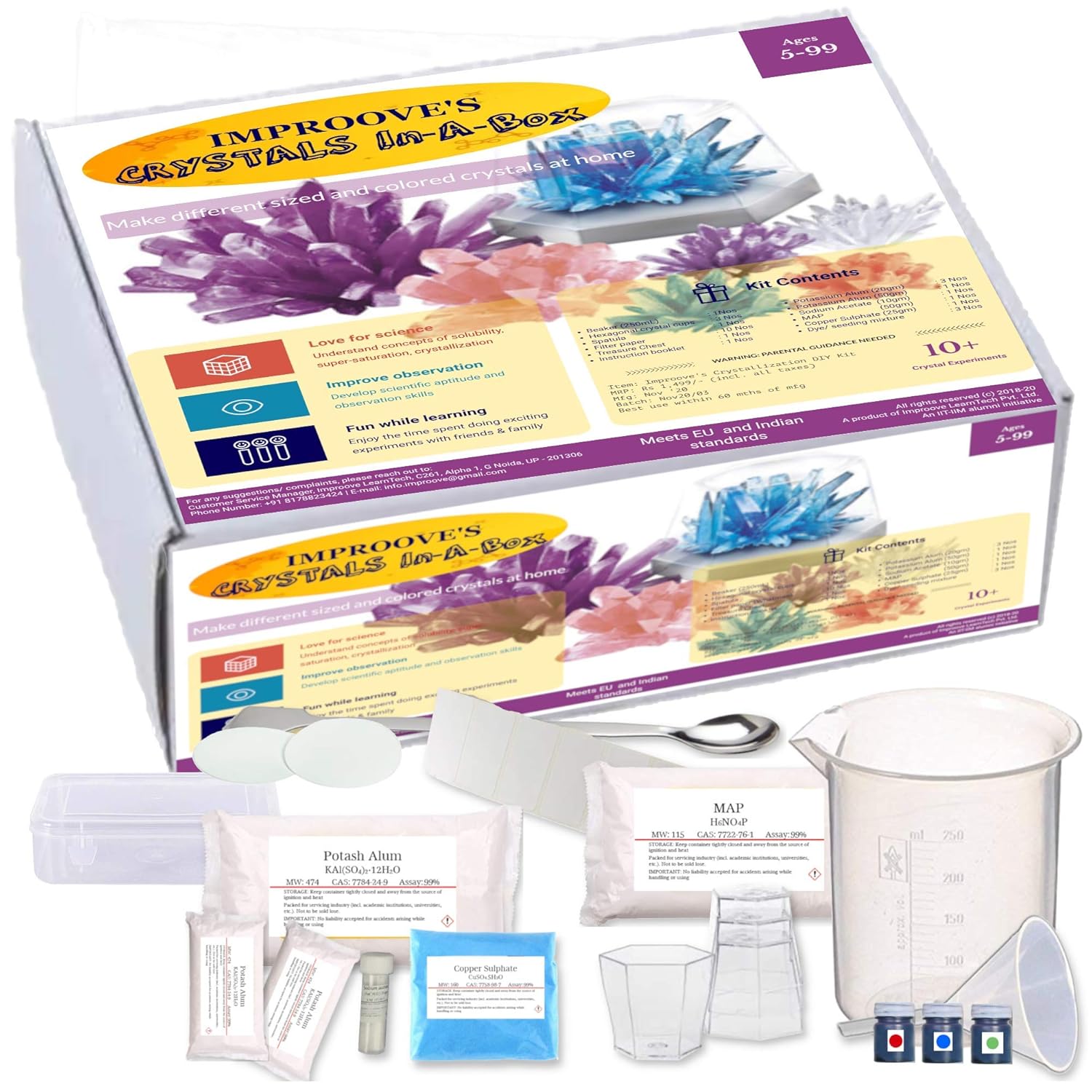 IMPROOVE Chemistry Experiment Home lab Kit(Class 6 to 10)