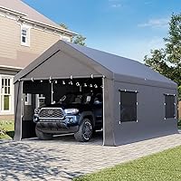 Bezseller 10x20 FT Heavy Duty Carport Canopy with Rem…主图
