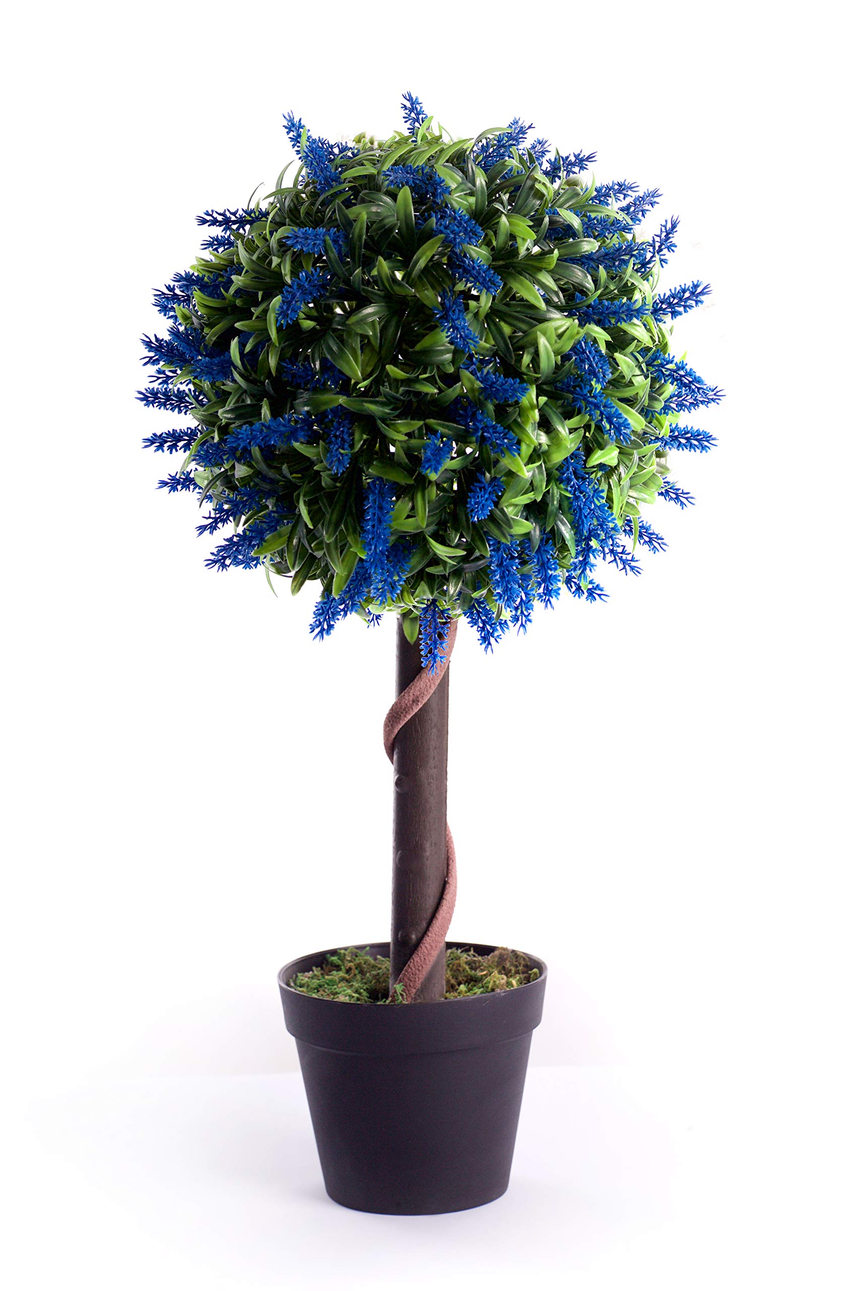 Buy Best Artificial 2ft 60cm Lavender Ball Tree Garden Office