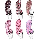 Velmitten 6 Pairs Shoe Insoles for Clog Garden Breathable Shoe Insoles Inserts No Show Socks for Women Men(Classic Pattern)