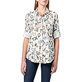 Karl Lagerfeld Womens Long Sleeve Oversized Everyday Whimsy Button Down