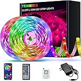 Tenmiro 65.6ft Led Strip Lights, Ultra Long RGB Color Changing LED Light Strips Kit with 44 Keys Ir Remote Led Lights for Bed