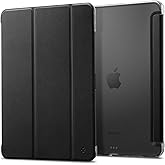 Spigen for iPad Pro 11 inch Case M5/M4 (2025-2024), Liquid Air Folio Protective Tri-Fold Cover with Transparent Back, Black