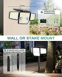 HAARAY Solar Outdoor Lights with Stakes, 2500LM